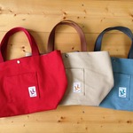 帆布のランチトート Blue 送料0円