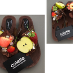 フルーツ×ビジュー盛り◆ビーチサンダル◇チョコ