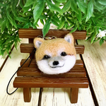 柴犬ストラップ／羊毛フェルト
