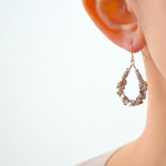 Silver Beads Drop Pierce