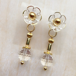 アンティーク フラワー  シャンデリアピアス