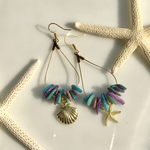 シェルフープピアス
