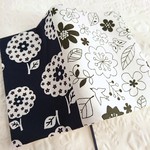 ≪再販≫ 北欧風のお花模様のブックカバー(文庫本size)