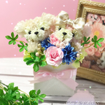 母の日 フラワーアレンジメント 仲良しくまちゃん
