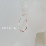 14kgf pink open　フープピアス
