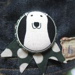 (再販）アメリカンなクマのブローチ〔送料無料〕