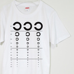 間違えない視力検査Tシャツ【メンズ・レディース】ホワイト クルーネック