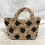 SALE】ドットの可愛いカゴバッグ 