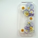 押し花のiPhoneケース - viola - Luna PU