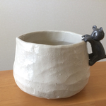 クマさん抹茶碗