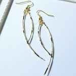 再販☆18k ダブルスティック ロングピアス