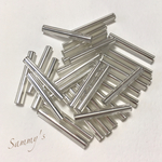 再入荷☆ガラス ビーズ スティック チューブ☆シルバー