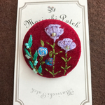花刺繍 ブローチ