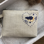 ブルーベリーパイ 刺繍ポーチ
