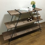 【NEW】折りたたみ可能なアイアンラック 3段収納棚 店舗什器 UN