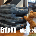 hidetada20様オーダー専用ページ【受注製作】『DENIDOKO』 Lサイズ　スクエア型ベッド    