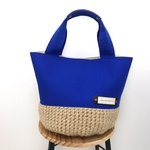 natural×Blue麻ひもかごトート サイズS