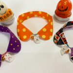 【値下げ・送料無料】ハロウィンおばけ一家のつけえり☆限定各2個（紫のみ）