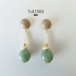 [期間限定SALE]大ぶり×ペールグリーン×大人可愛いイヤリング