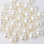 コットンパール風 パールビーズ 8mm 50個 パールクリエイト 樹脂パール ホワイト アクセサリーパーツ ピアスパーツ　P3