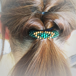 ネイティヴ柄 カーキヘアゴム