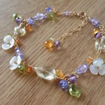 三色スミレのブレスレット