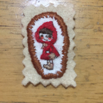 手刺繍ほのぼのアップリケ〜赤ずきんちゃん
