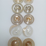 20&23ｍｍ◇10個入◇　ベージュ　親子ペア春夏ボタン
