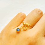 誕生石×イニシャル　チェーンリング【再販×2】