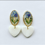 押し花レジン イヤリングorピアス