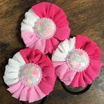 シフォンフラワーゴムpink gradation