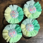 シフォンフラワーゴムGreen gradation