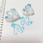 『イニシャル スマイル』消しゴムはんこ