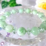 ★希少★月のパワー★月の雫★天然グリーンムーンストーン★心の癒し☆リラクゼーション★グリーンフローライト★　☆１０ｍｍ★１７ｃｍ★