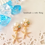 ♡夏のビジューピアス①♡【ピアス/樹脂ノンホールもOK】