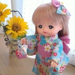 メルちゃんの浴衣セット*あさがお