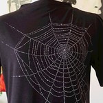 20％オフ  手描きクモの巣　ボトルネックＴシャツ   