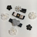 3本セット モノトーンヘアクリップ baby&kids