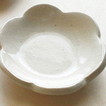 白い花小皿 _無地〈送料無料〉