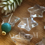 A023 スタークリアアクリルビーズ（6個）多面カット  A023