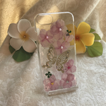 桜 押し花iPhoneケース