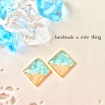 ♡砂浜×海辺♡【ピアス/樹脂ノンホールもOK】