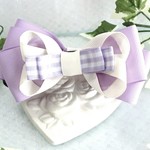【送料込み】pretzel❇purple checkバナナクリップ        