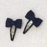 familiar好きの方に♡ネイビーリボン ヘアクリップ