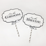 フォトプロップスGROOM & BRIDE モノトーン〜