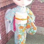 夏色気分のお着物で（ミディブライス）