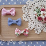 【再販♥ラスト1セット】Baby&Kids♡りぼんクリップセット♡滑り止め付③
