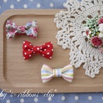 【再再再再販♥３個セット】Baby&Kids♡りぼんクリップ♡滑り止め付⑤