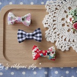 【再再再再再販❤３個セット】Baby&Kids♡りぼんクリップ♡滑り止め付⑥
