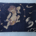 カード入れ　紺色(雷神)　No.560